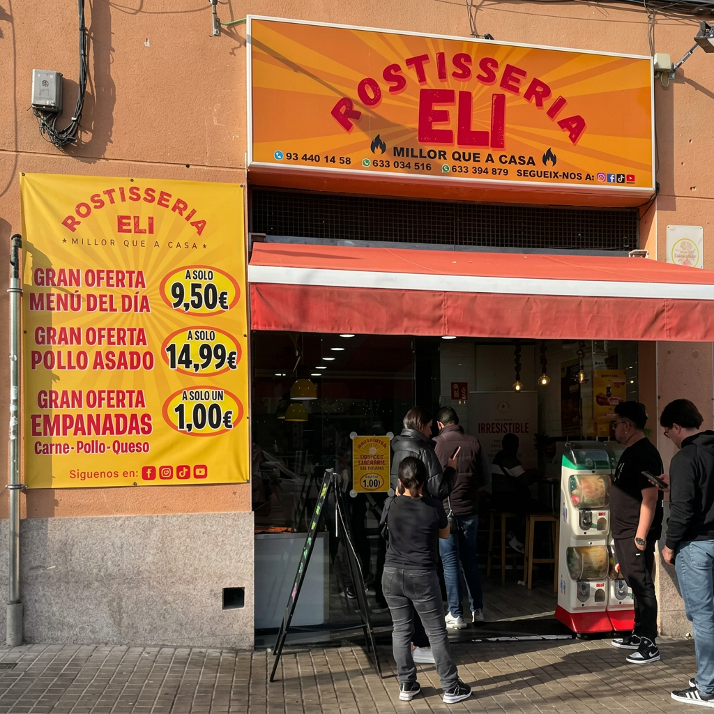 Fachada Rostisseria Eli en L'Hospitalet